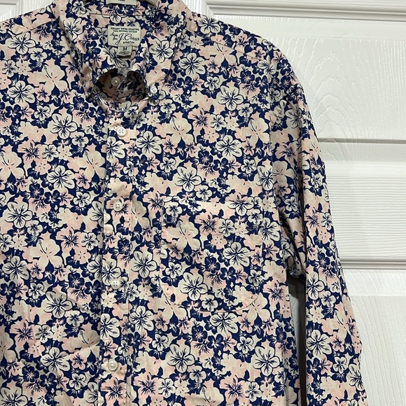 Secret Wash Shirting for J. Crew Hawaiian Slim Button Down Shirt Size Medium - Picture 3 of 8
